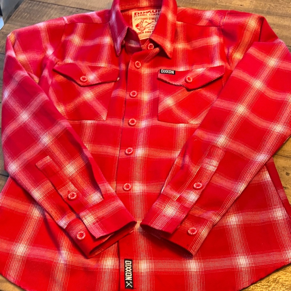 DIXXON Red Plaid Button Down Shirt